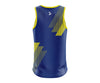 Custom Singlet Blue & Yellow Stripes
